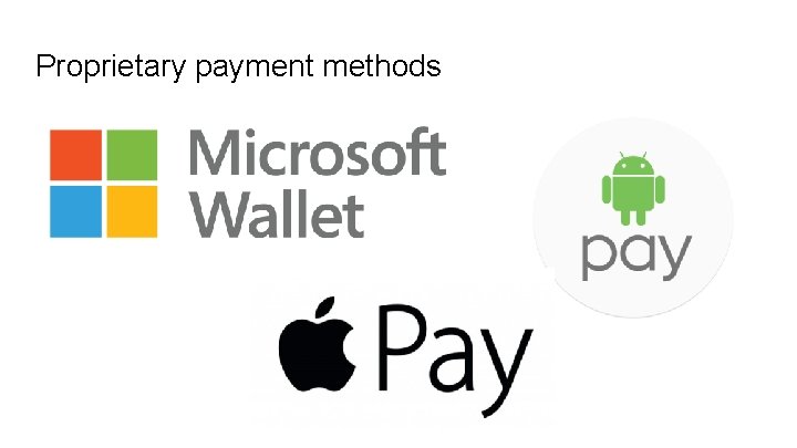 Proprietary payment methods 