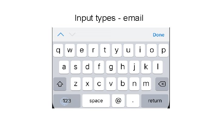 Input types - email 