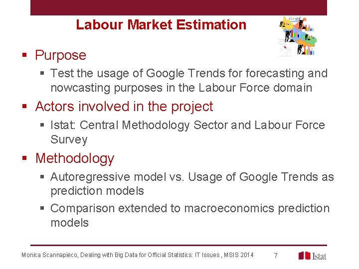 Labour Market Estimation § Purpose § Test the usage of Google Trends forecasting and