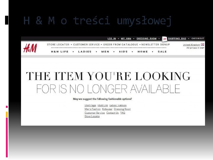 H & M o treści umysłowej 