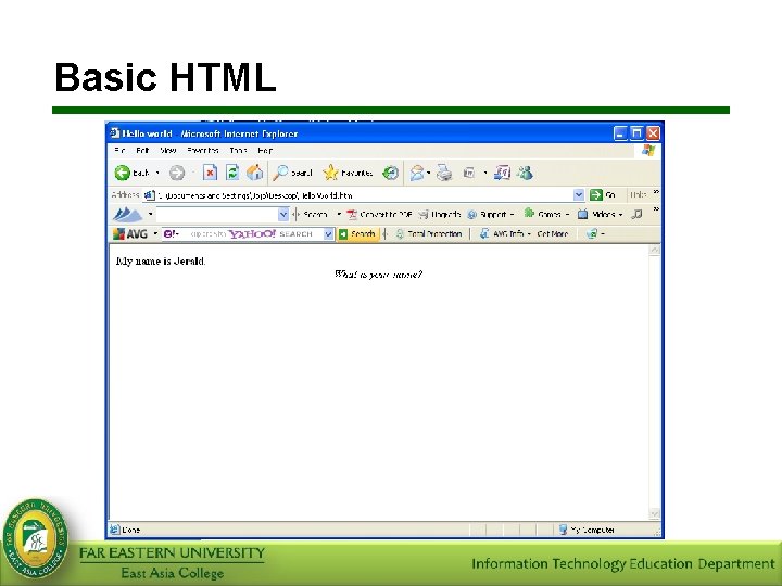 Basic HTML 
