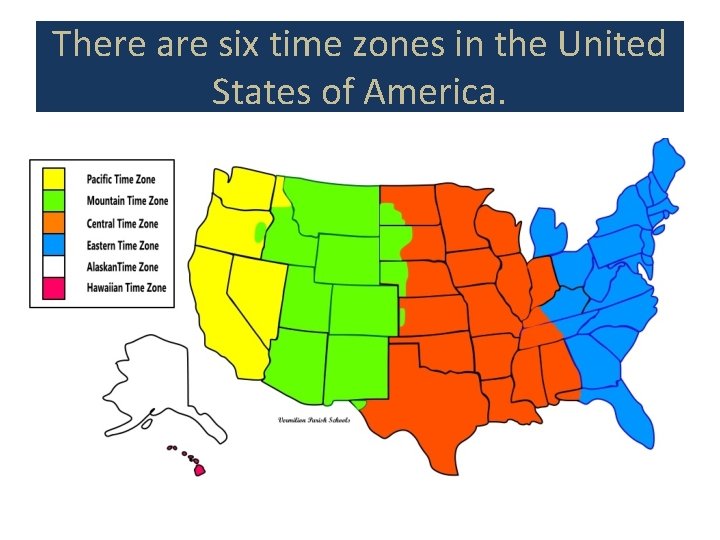 There are six time zones in the United States of America. 