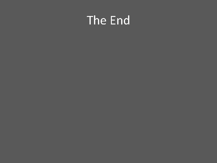 The End 