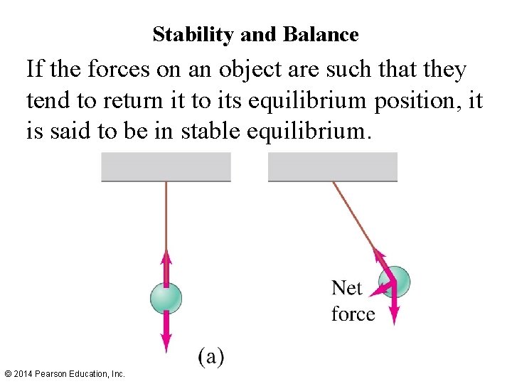 Stability and Balance If the forces on an object are such that they tend
