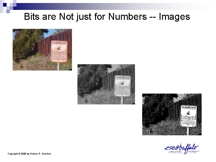 Bits are Not just for Numbers -- Images Copyright © 2008 by Helene G.