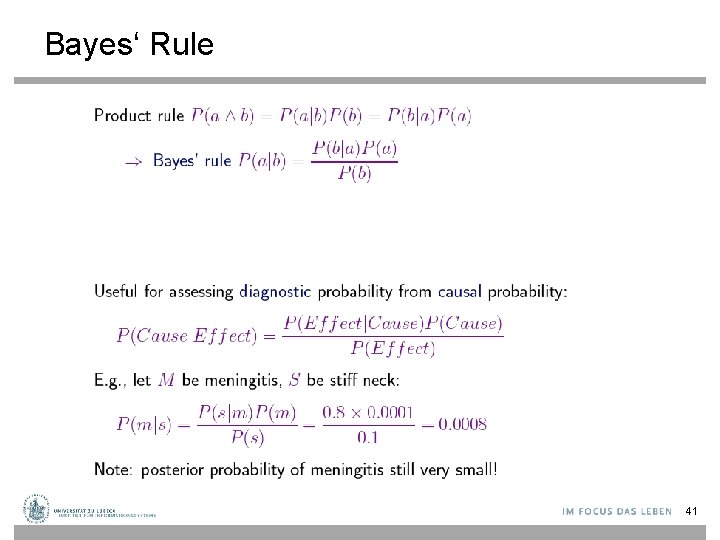 Bayes‘ Rule 41 