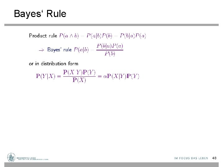 Bayes‘ Rule 48 