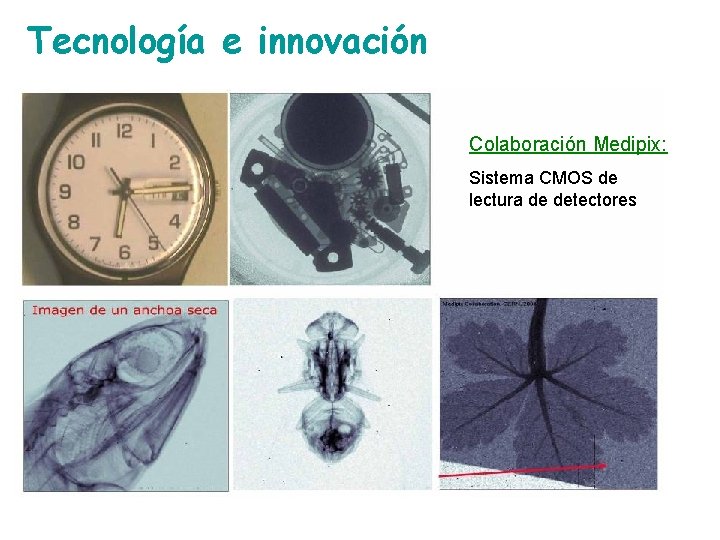 Tecnología e innovación Colaboración Medipix: Sistema CMOS de lectura de detectores 