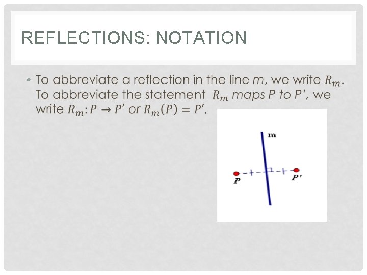 REFLECTIONS: NOTATION • 