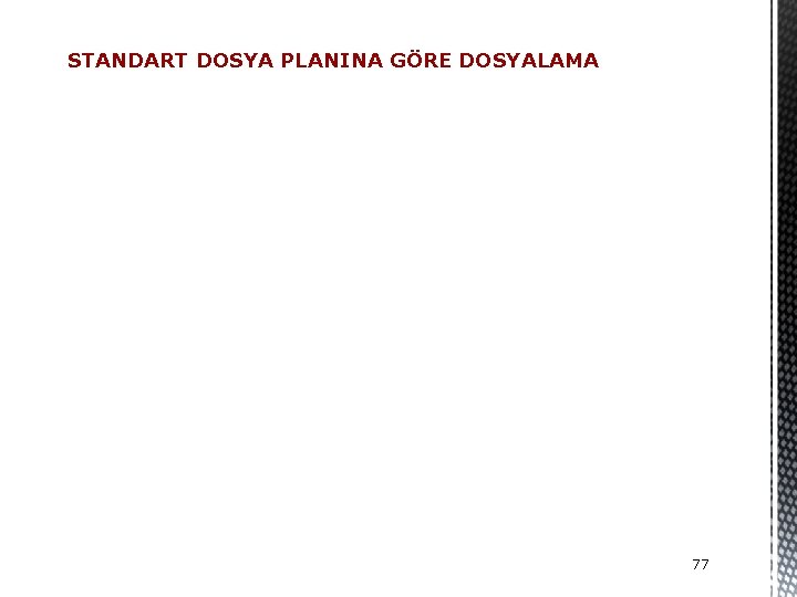 STANDART DOSYA PLANINA GÖRE DOSYALAMA 77 