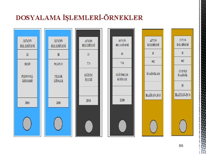 DOSYALAMA İŞLEMLERİ-ÖRNEKLER 86 