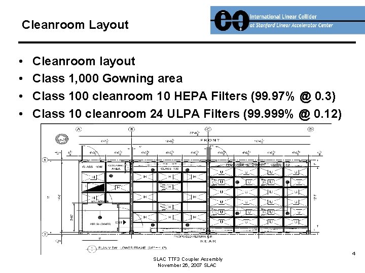 Cleanroom Layout • • Cleanroom layout Class 1, 000 Gowning area Class 100 cleanroom