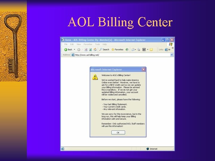 AOL Billing Center 