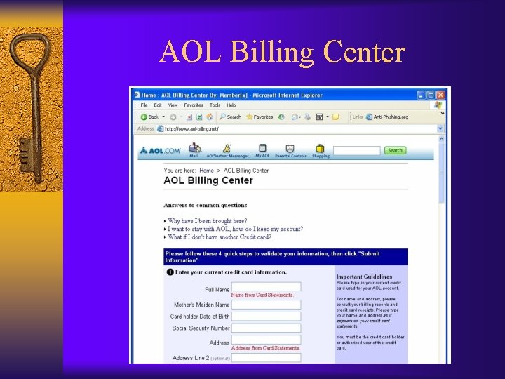 AOL Billing Center 