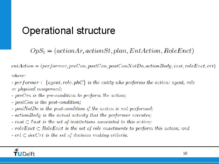 Operational structure MAIA 18 