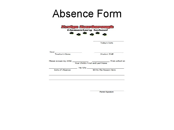 Absence Form 