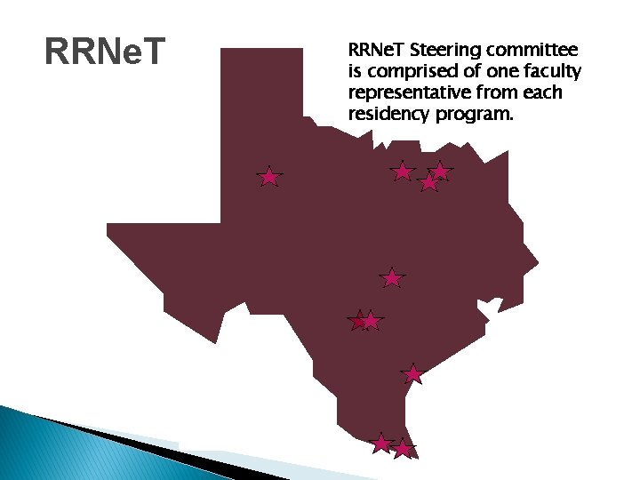 RRNe. T Steering committee is comprised of one faculty representative from each residency program.