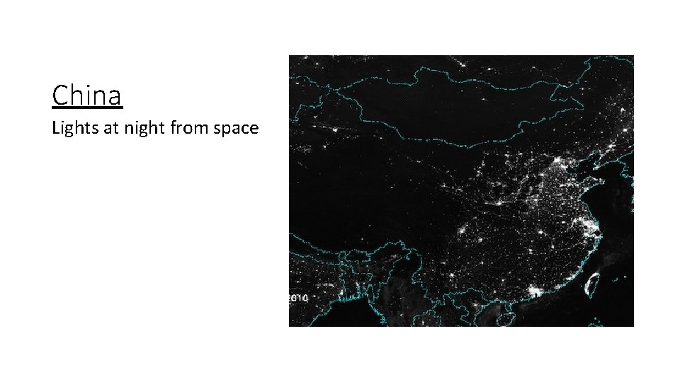China Lights at night from space 