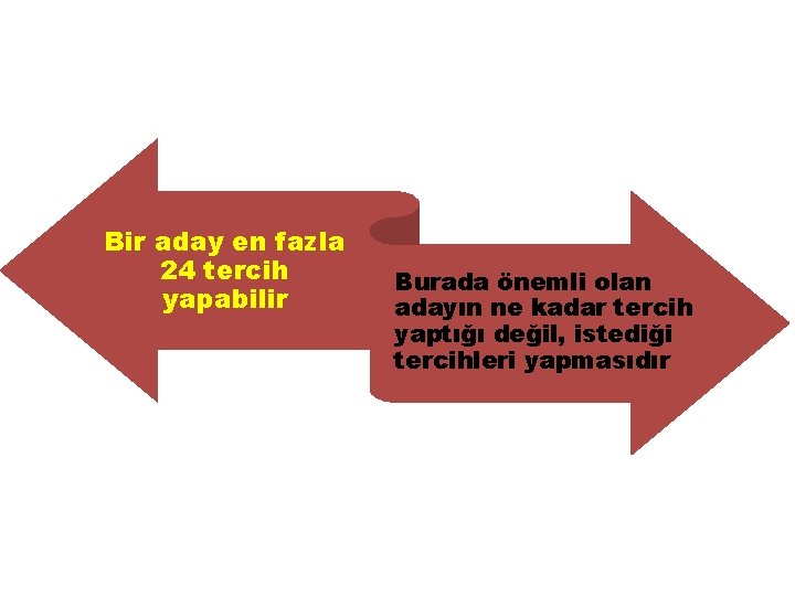 Bir aday en fazla 24 tercih yapabilir Burada önemli olan adayın ne kadar tercih