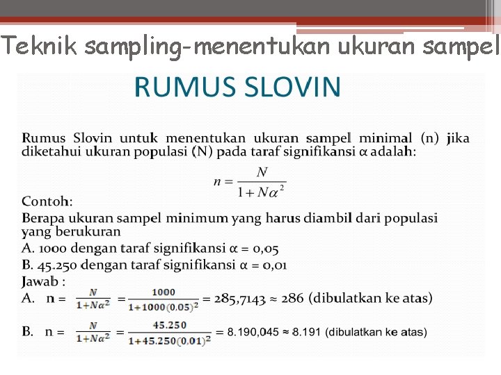 Teknik sampling-menentukan ukuran sampel 