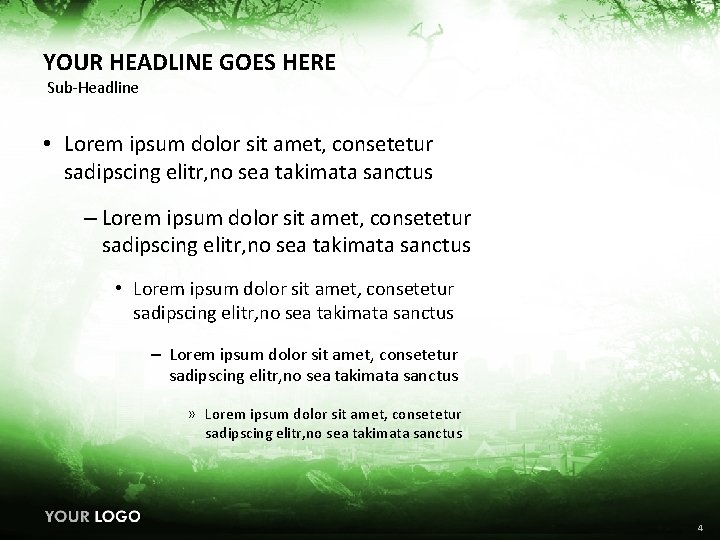 YOUR HEADLINE GOES HERE Sub-Headline • Lorem ipsum dolor sit amet, consetetur sadipscing elitr,