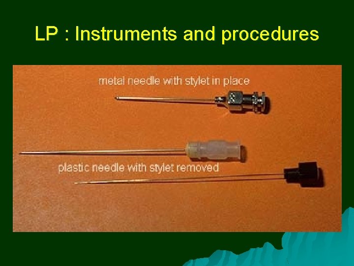 LP : Instruments and procedures 
