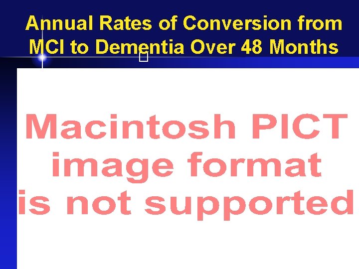 Annual Rates of Conversion from MCI to Dementia Over 48 Months � 