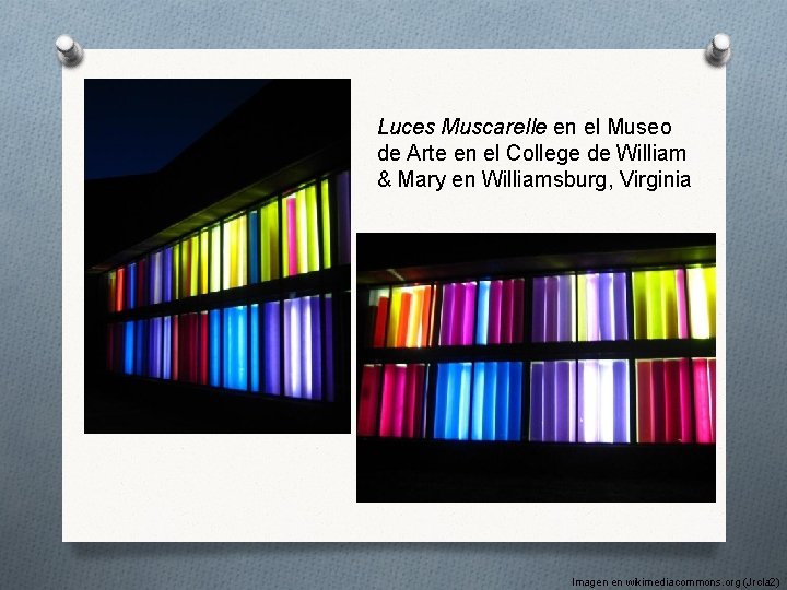 Luces Muscarelle en el Museo de Arte en el College de William & Mary