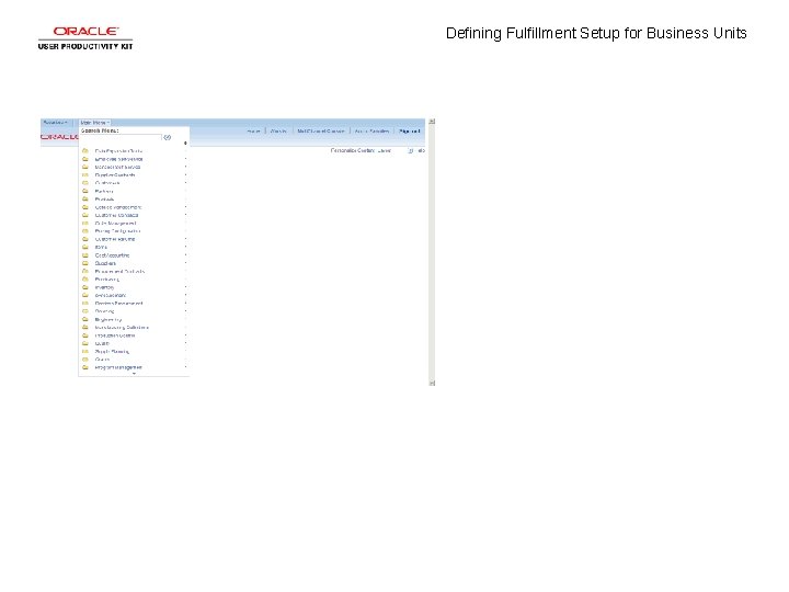 Defining Fulfillment Setup for Business Units 
