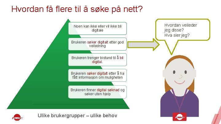 Hvordan få flere til å søke på nett? Noen kan ikke eller vil ikke