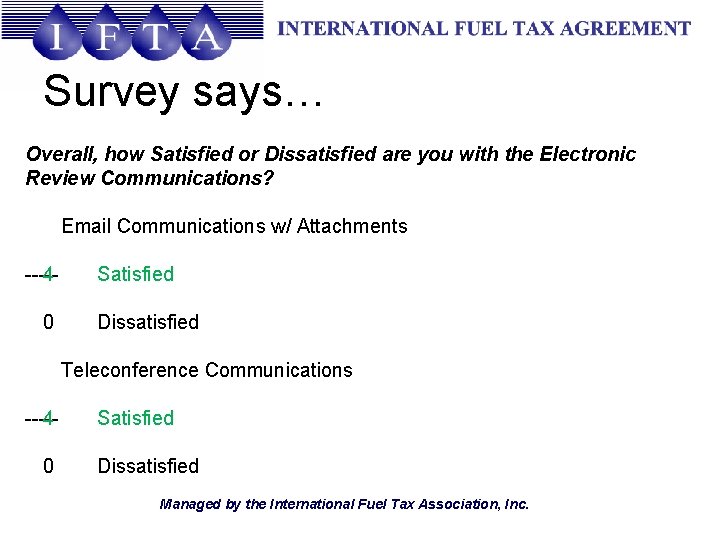 Survey says… Overall, how Satisfied or Dissatisfied are you with the Electronic Review Communications?