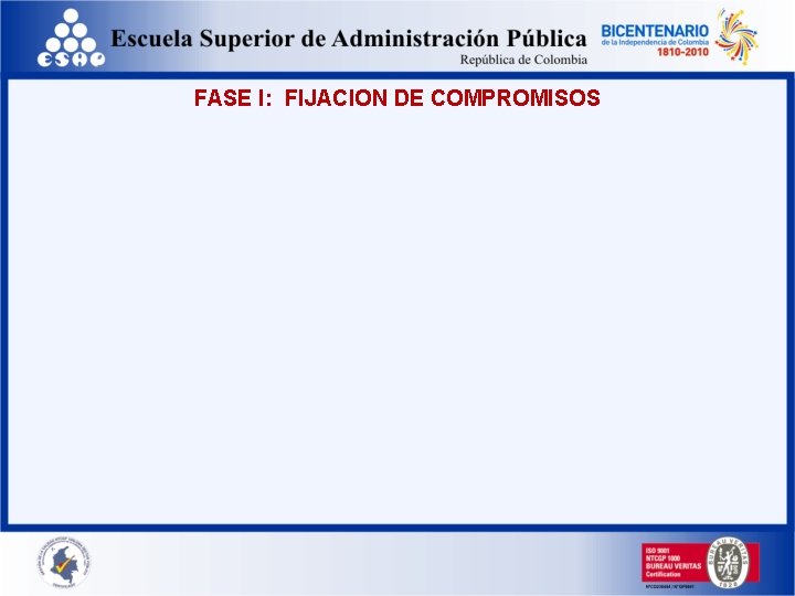 FASE I: FIJACION DE COMPROMISOS 