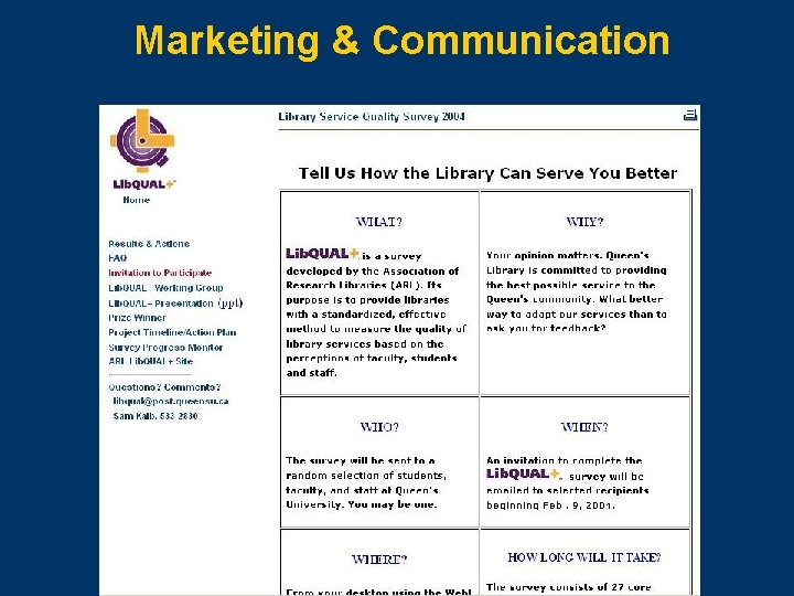 Marketing & Communication 