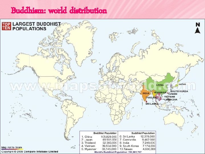 Buddhism: world distribution 