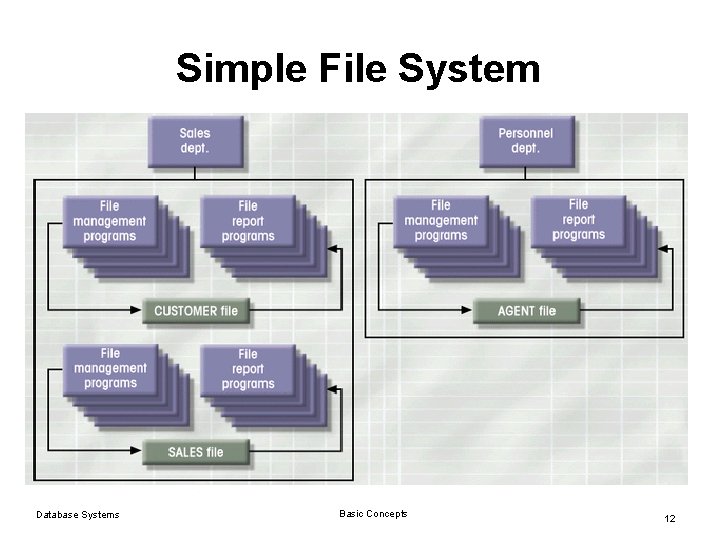 Simple File System Database Systems Basic Concepts 12 