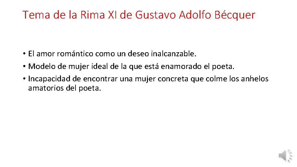 Tema de la Rima XI de Gustavo Adolfo Bécquer • El amor romántico como
