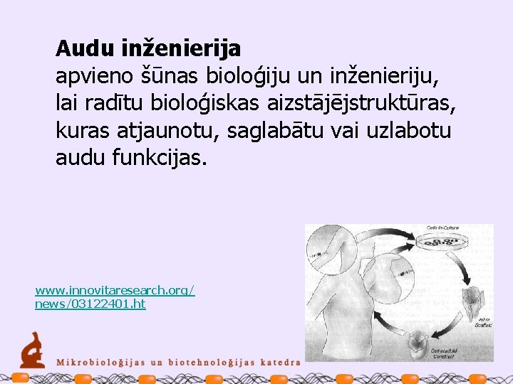 Audu inženierija apvieno šūnas bioloģiju un inženieriju, lai radītu bioloģiskas aizstājējstruktūras, kuras atjaunotu, saglabātu