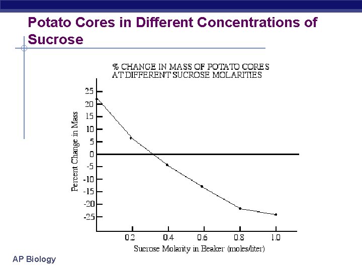 Potato Cores in Different Concentrations of Sucrose AP Biology 