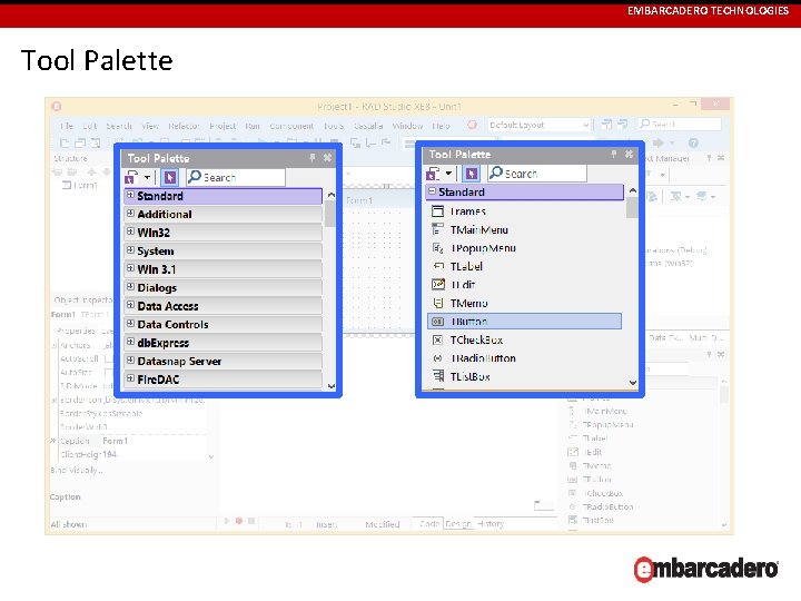 EMBARCADERO TECHNOLOGIES Tool Palette 