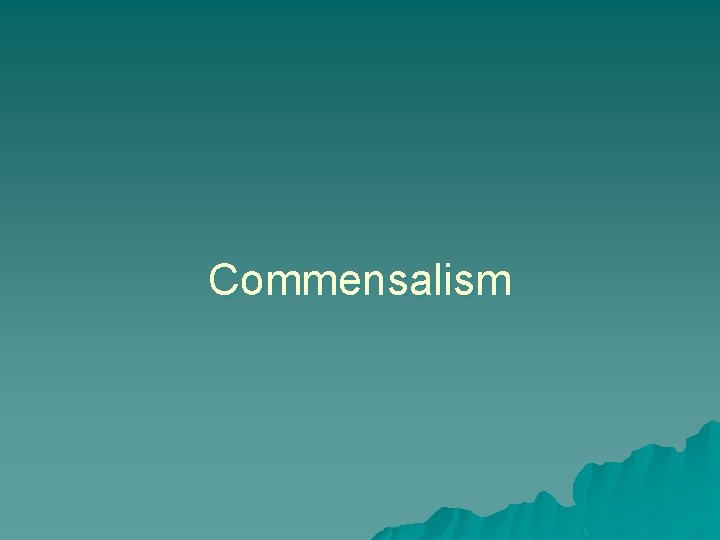 Commensalism 