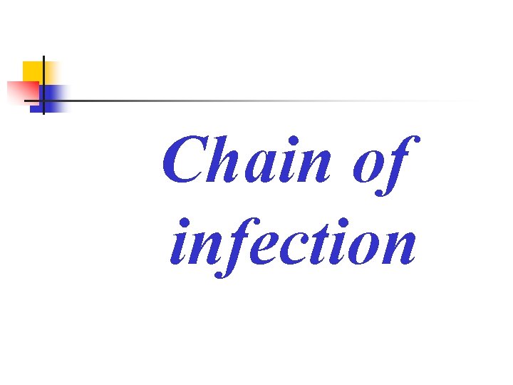 Chain of infection 
