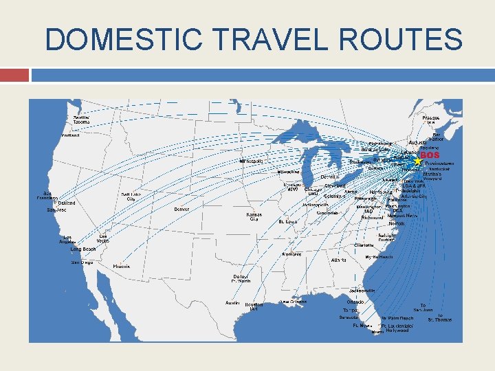 DOMESTIC TRAVEL ROUTES 
