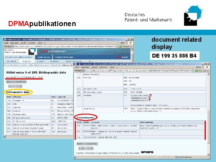 DPMApublikationen document related display DE 199 35 886 B 4 