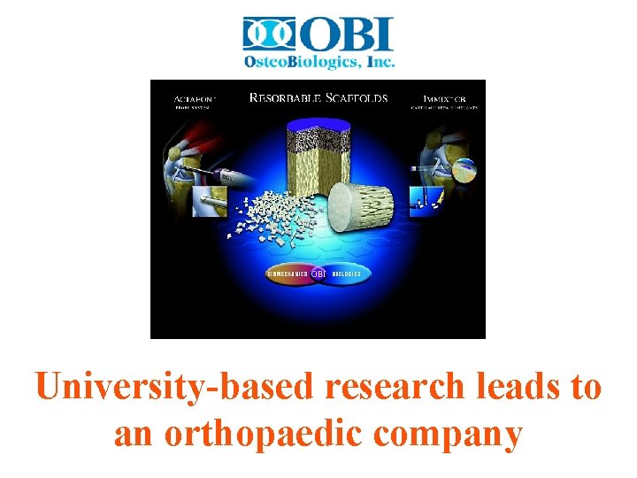 University-based research leads to an orthopaedic company 