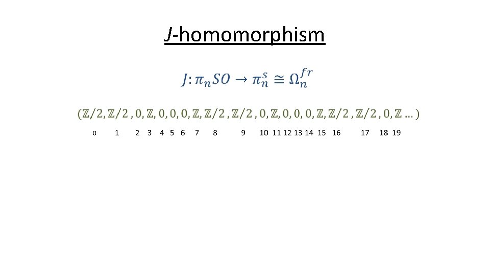 J-homomorphism • 