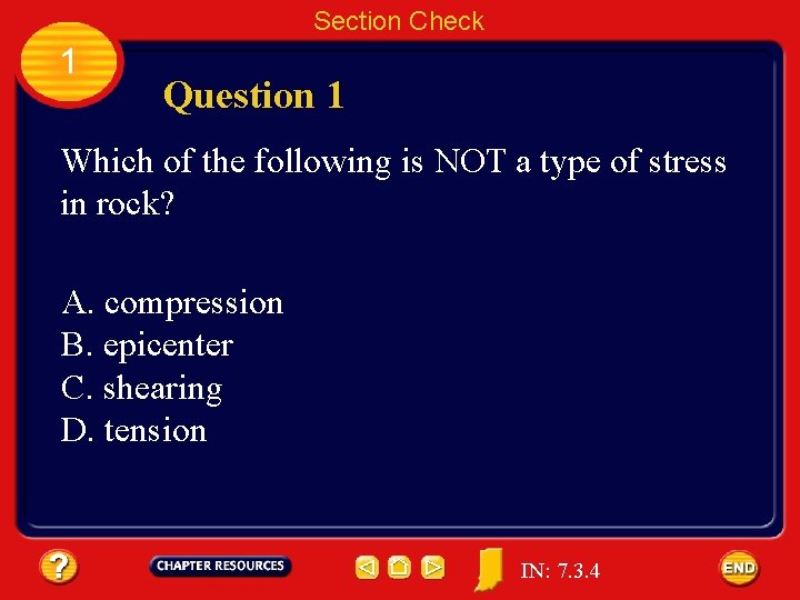 Section Check 1 Question 1 Which of the following is NOT a type of