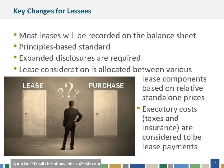 Key Changes for Lessees • Most leases will be recorded on the balance sheet