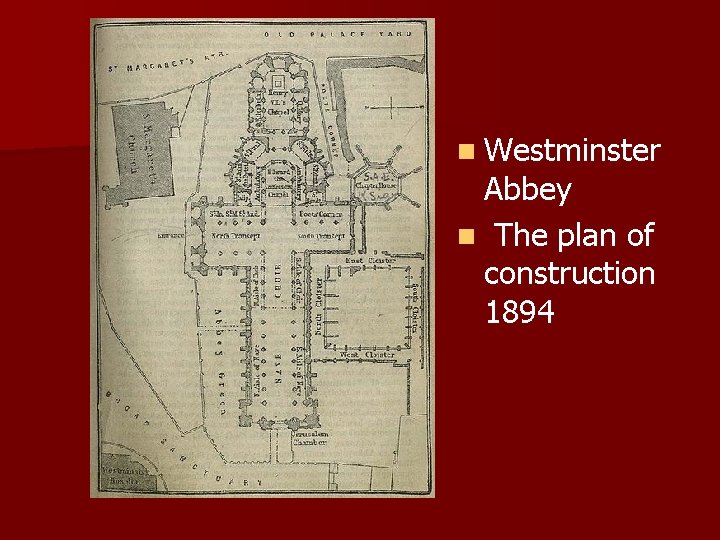 n Westminster Abbey n The plan of construction 1894 