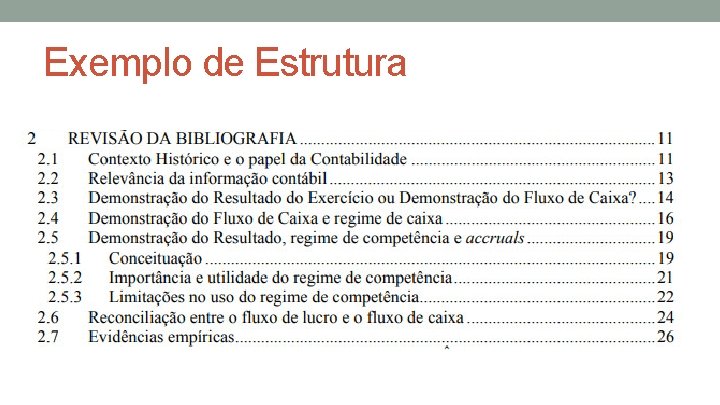 Exemplo de Estrutura 