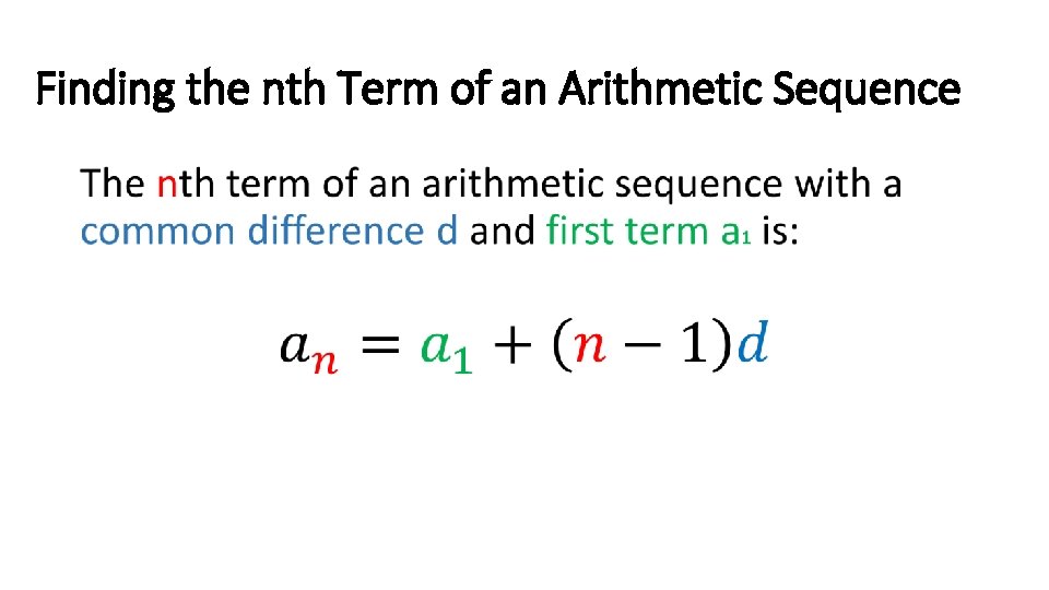 Finding the nth Term of an Arithmetic Sequence • 